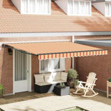 Retractable Awning Multicolour 400 x 300 cm Polyester and Metal 3330542