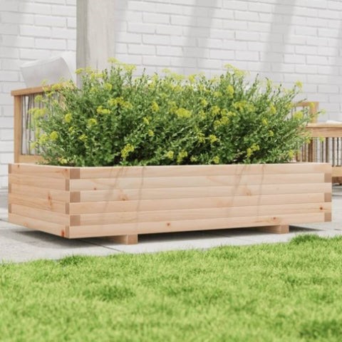 ZNTS Garden Planter 110x60x26.5 cm Solid Wood Pine 847348