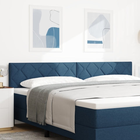 ZNTS LED Headboard Diamond Blocks Design Blue 200 cm Fabric 3338258