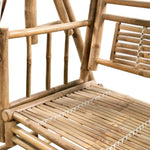 ZNTS 2-Seater Swing Bench with Palm Leaves Bamboo 202 cm 43712