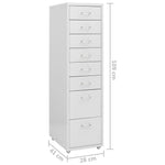 ZNTS Mobile File Cabinet Grey 28x41x109 cm Metal 335921