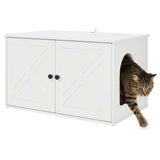 Cat House Gloss White 85 x 55 x 50 cm Engineered Wood 8000729