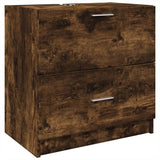 Sink Cabinet Smoked Oak 59x37x59 cm Engineered Wood 848112