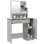 Dressing Table with Mirror Concrete Grey 86.5x35x136 cm 802961
