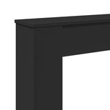Fireplace Surround Black 100x20x100 cm Engineered Wood 854572