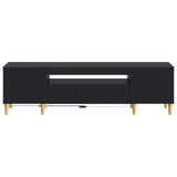 LED TV Cabinet Black Engineered Wood 897126