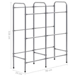 Storage Shelf for 6 Crates Silver 96x33x116 cm Steel 285213