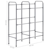 Storage Shelf for 6 Crates Silver 96x33x116 cm Steel 285213