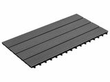 Decking Tile 6 pcs Grey 60 x 30 cm WPC 42046685