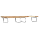 Basin Shelf Wall Mounted Steel and Solid Wood Acacia 3302818