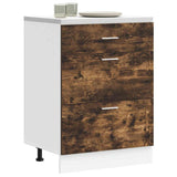 Kitchen Base Cabinet Lyon Smoked Oak Engineered Wood 854254
