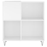 Record Cabinet White 84.5x38x89 cm Engineered Wood 831772