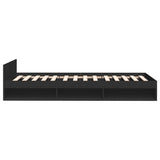 Bed Frame with Drawer without Mattress Black 90x190 cm Single 3280784