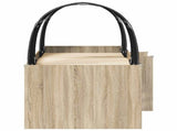 Bed with Tunnel 3 pcs Sonoma Oak and Black Engineered Wood 3423556