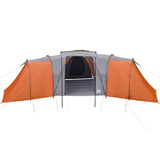 Family Tent Dome 12-Person Grey and Orange Waterproof 94348