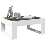 Coffee Table with Infinity LED White 70x53x30 cm 847630