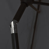 Garden Parasol Black and dark grey Aluminium, Polyester Medium 47210