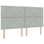 ZNTS Bed Frame in Light Grey - 180x200 cm Velvet 3345023