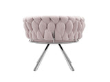 velvet dining chair, single light luxury living room bedroom swivel chair, Leisure swivel chair with N606P310250R