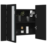 LED Bathroom Mirror Cabinet Black 60x12x45 cm Acrylic 804957