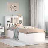 Bed Frame without Mattress White 75x190 cm Small Single Solid Wood Pine 3323519