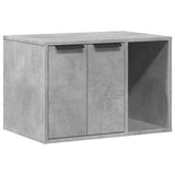 Cat Litter Box Enclosure Concrete Grey 60x40x40 cm Engineered Wood 857727