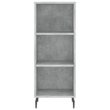 Highboard Concrete Grey 34,5x34x180 cm Engineered Wood 3200341