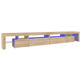 TV Cabinet with LED Lights Sonoma Oak 290x36.5x40 cm 3152804