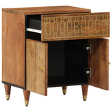 ZNTS Bedside Cabinet 50x33x60 cm Solid Wood Mango 358295