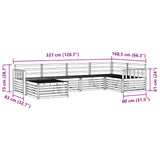 Outdoor Sofa Set 6 pcs Natural Solid Acacia Wood 3373729