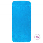 Beach Towels 6 pcs Turquoise 60x135 cm Fabric 400 GSM 3157061