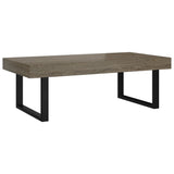Coffee Table Grey and Black 120x60x40 cm MDF and Iron 286104