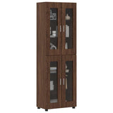 Highboard FLORIN Brown Oak 60 x 35 x 182 cm Engineered Wood 3397911