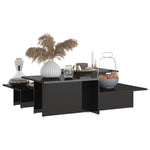 Coffee Tables 2 pcs High Gloss Black 111.5x50x33 cm Engineered Wood 805576