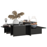 Coffee Tables 2 pcs High Gloss Black 111.5x50x33 cm Engineered Wood 805576
