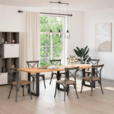 Dining Table Legs U-Shaped 3 pcs Black 70x cm Steel 4013200