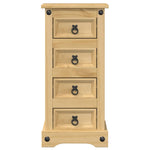 ZNTS Bedside Cabinet Corona 35x32.5x74 cm Solid Wood Pine 4005654