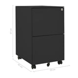 Mobile File Cabinet Anthracite 39x45x67 cm Steel 335977