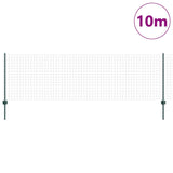 Fence with Posts Green 0.8 x 10 m Steel 3335966