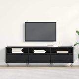 TV Cabinet Black Oak 150 x 30 x 44.5 cm Engineered Wood 862877