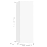 5 Piece TV Cabinet Set White Engineered Wood 3074454