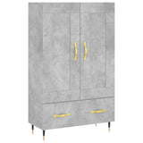 Highboard Concrete Grey 69.5x31x115 cm Engineered Wood 830304