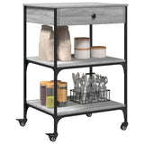 Kitchen Trolley Grey Sonoma 60x48x89.5 cm Engineered Wood 842374