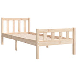 Bed Frame without Mattress Solid Wood Single 810644