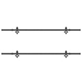 Sliding Door Hardware Kit 213,5 cm Steel Black 3295736