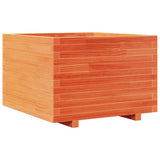 Garden Planter Wax Brown 70x70x49.5 cm Solid Wood Pine 847365
