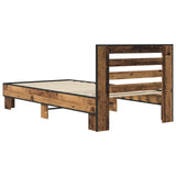 Bed Frame with Headboard Old Wood 80 x 200 cm Engineered Wood 8009103