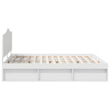 Bed Frame with Headboard White 180 x 200 cm Solid Pine Wood 3413272