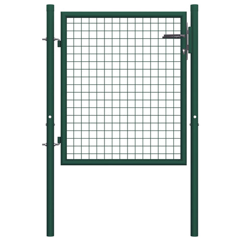 ZNTS Fence Gate Steel 100x75 cm Green 145732