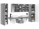 Bathroom Furniture Set 6 pcs Grey Sonoma 3407204
